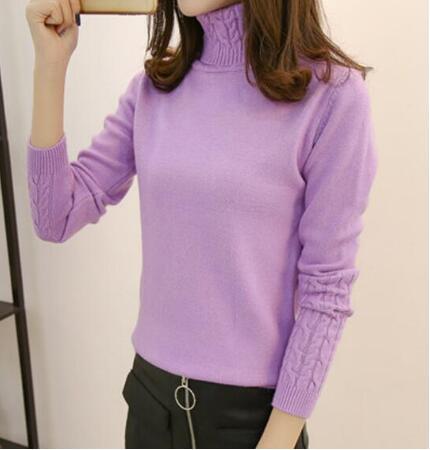 Damen Feinstrickpullover mit hohem Kragen und Zopfmuster Krohn-e