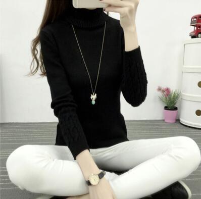 Damen Feinstrickpullover mit hohem Kragen und Zopfmuster Krohn-e