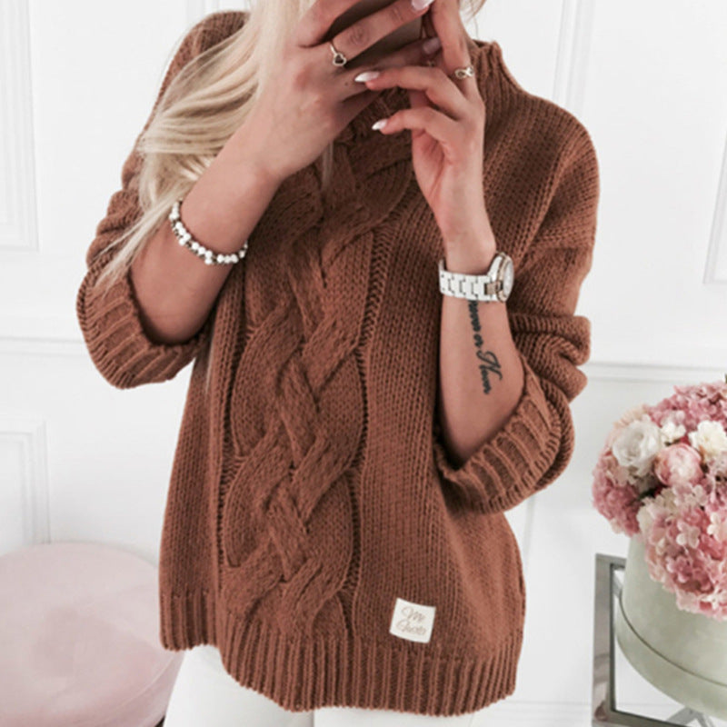Damen Grobstrickpullover mit elegantem Zopfmuster und lässigem Schnitt Krohn-e
