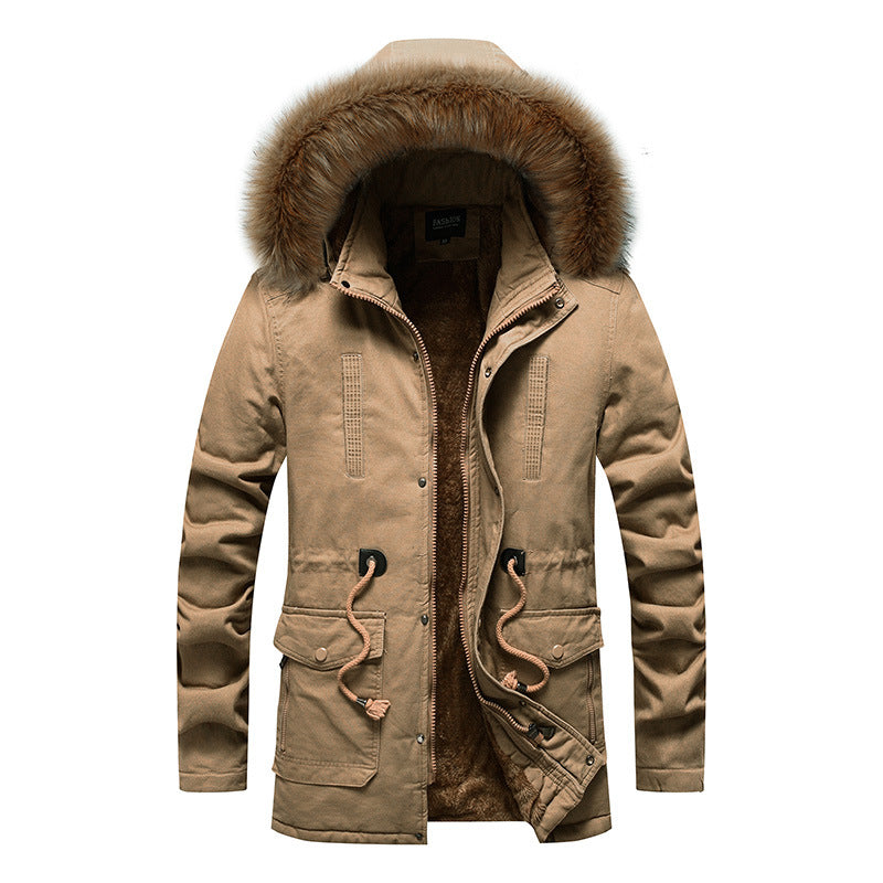 Herren modische Parka-Jacke mit abnehmbarer Kapuze und weichem Innenfutter Krohn-e