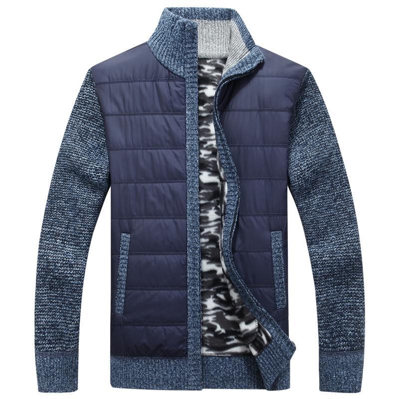 Herren moderne Steppjacke mit Strickärmeln Krohn-e