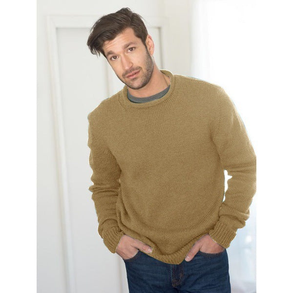 Herren Grobstrickpullover mit Rundhalsausschnitt und strukturiertem Design Krohn-e
