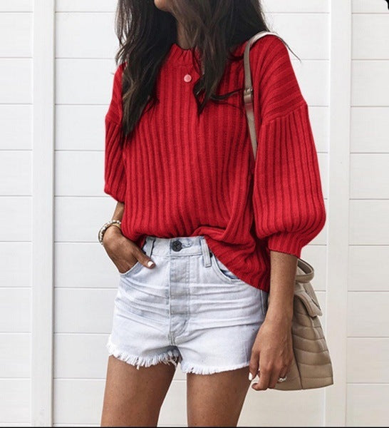 Damen Strickpullover mit modernem Rippdesign und lässigem Schnitt Krohn-e