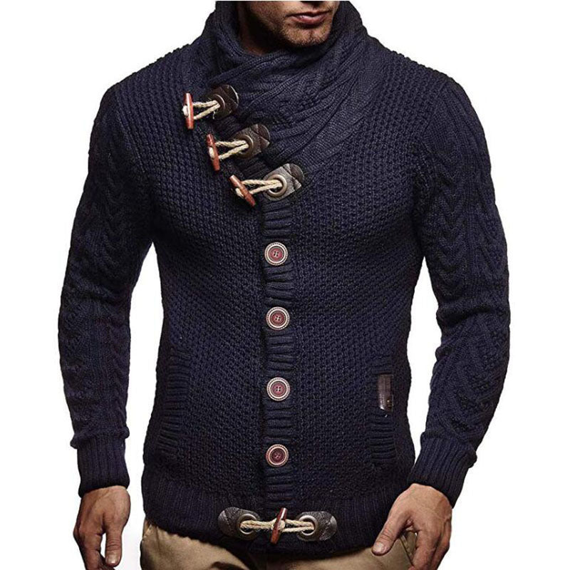 Herren Strickjacke mit asymmetrischem Kragen Krohn-e