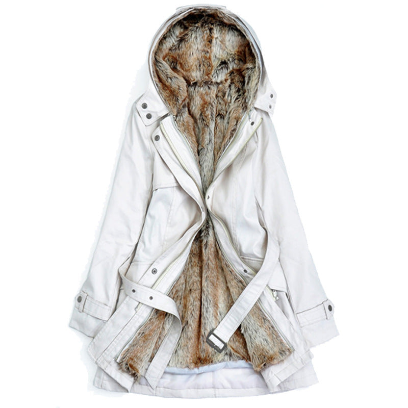 Damen Langer Winterparka mit weichem Innenfutter von Krohn-e