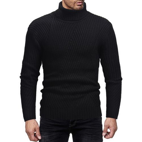 Herren Strickpullover mit modernem Rollkragen und strukturierter Optik Krohn-e