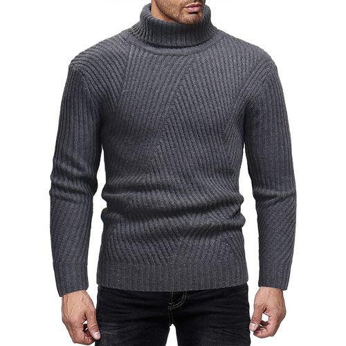 Herren Strickpullover mit modernem Rollkragen und strukturierter Optik Krohn-e