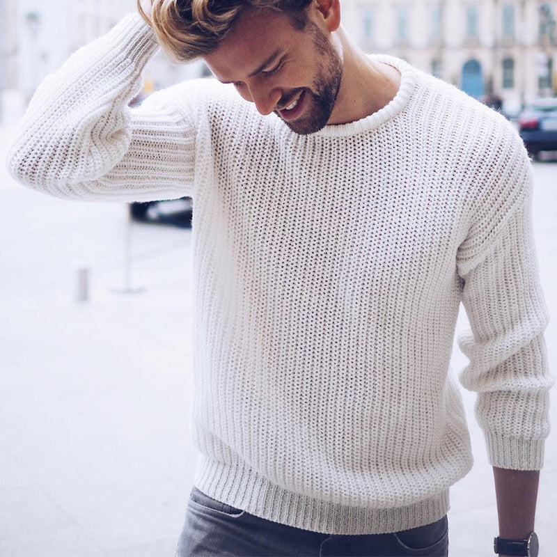 Herren lässiger Pullover mit luftiger Struktur Krohn-e