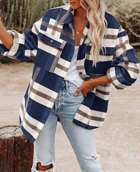 Damen-Overshirt Gracelyn im rustikalen Karomuster