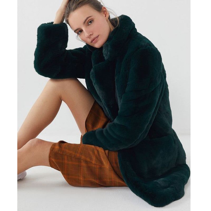 Krohn-e | Midi-Lang mit Weitem Schnitt für Damen Ideal für Den Herbst