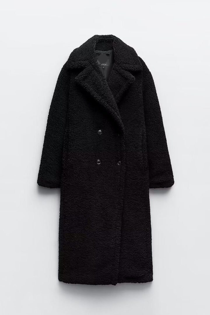 Krohn-e | Langer Teddymantel für Damen Im Trend