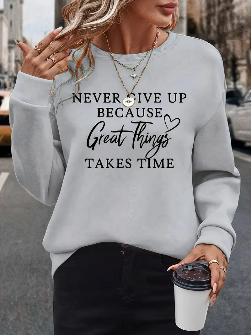 Fudus Sweatshirt mit auffallendem Buchstabenprint