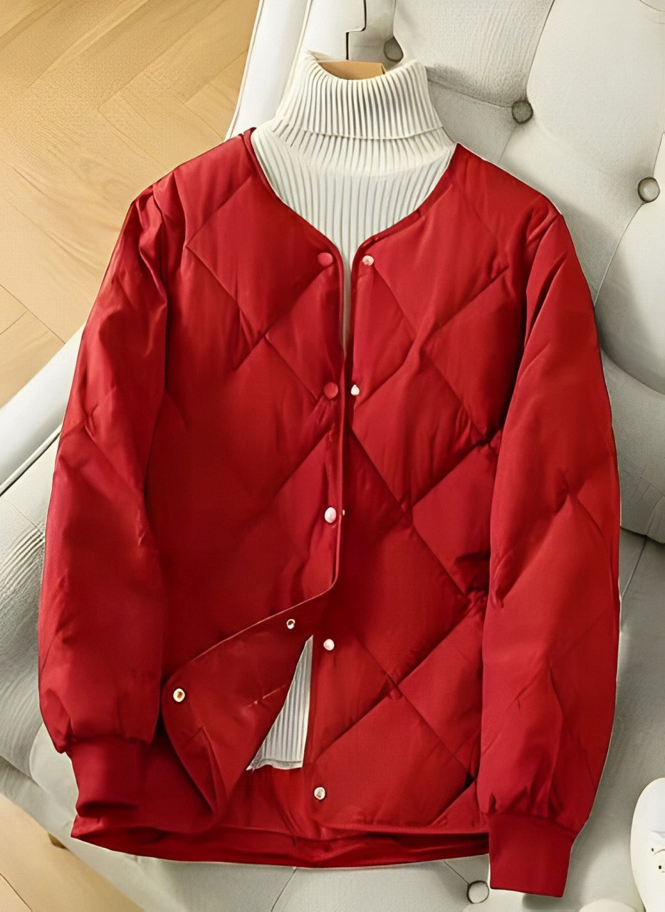 Krohn-e | Jacke - Gepolstertes Steppdesign - Lässige Passform - Knopfverschluss