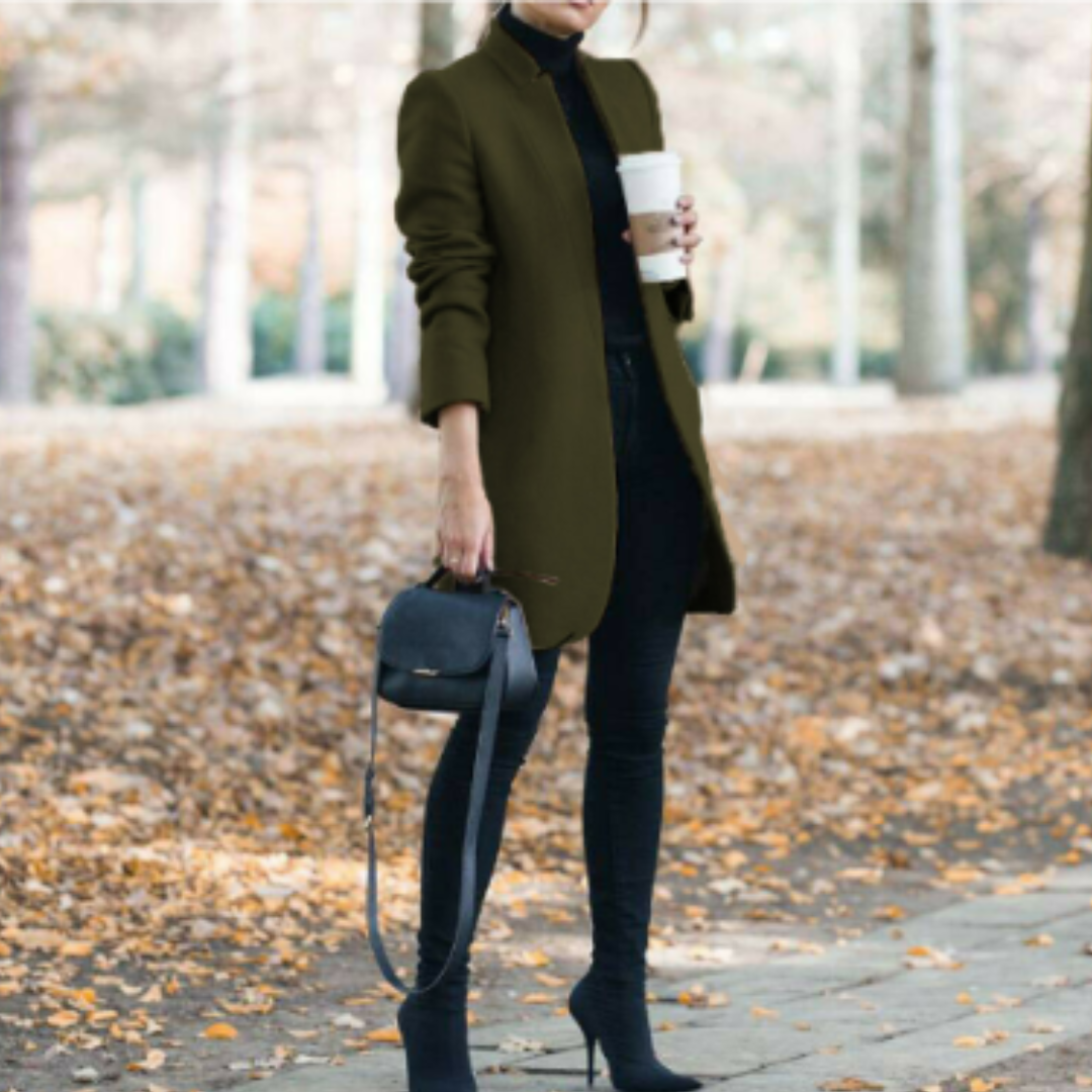 Krohn-e | Damen Stehkragen Mantel - Winter