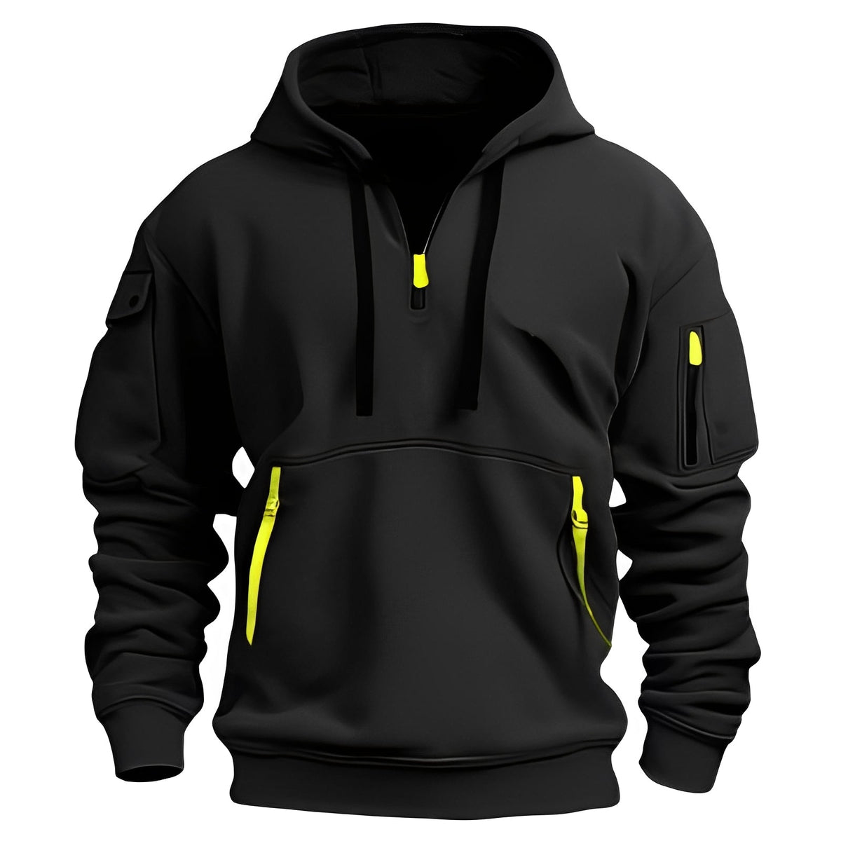 Krohn-e | Locker Hoodie mit Halbzip für Männer