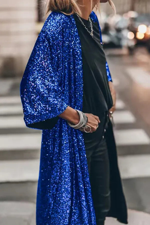 Krohn-e | Glamour Kimono aus Pailletten mit Schlüsselloch