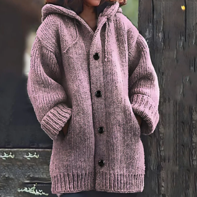 Krohn-e | Strickjacke - Oversized Passform - Dickes und Warmes Material - mit Kapuze
