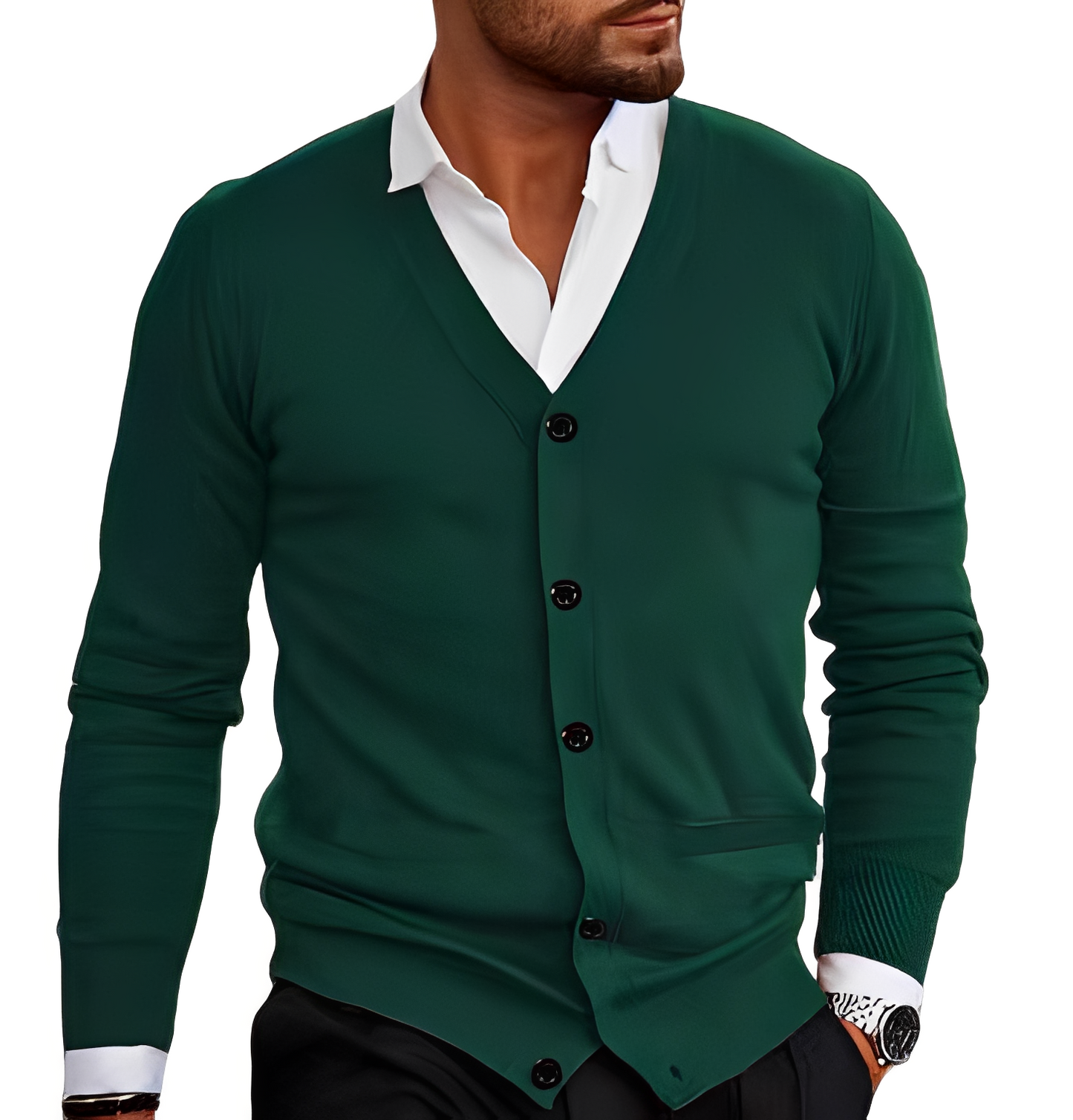Krohn-e | Lässiger, einfacher Cardigan für Männer