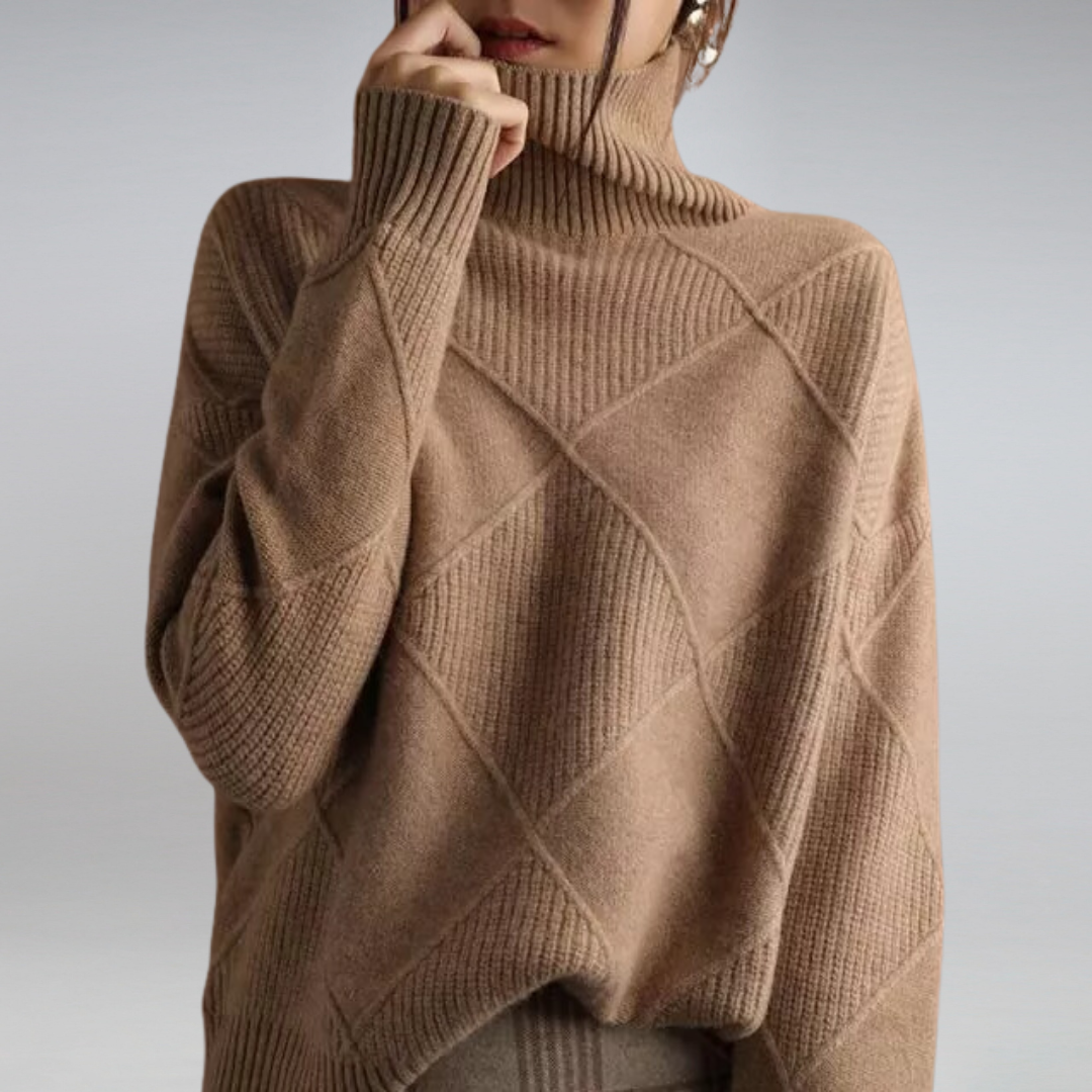 Krohn-e | Warmes Damensweatshirt mit Struktur und Rundhalsausschnitt