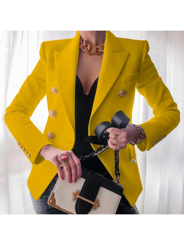 Glimmer-Blazer mit Knopfverschluss