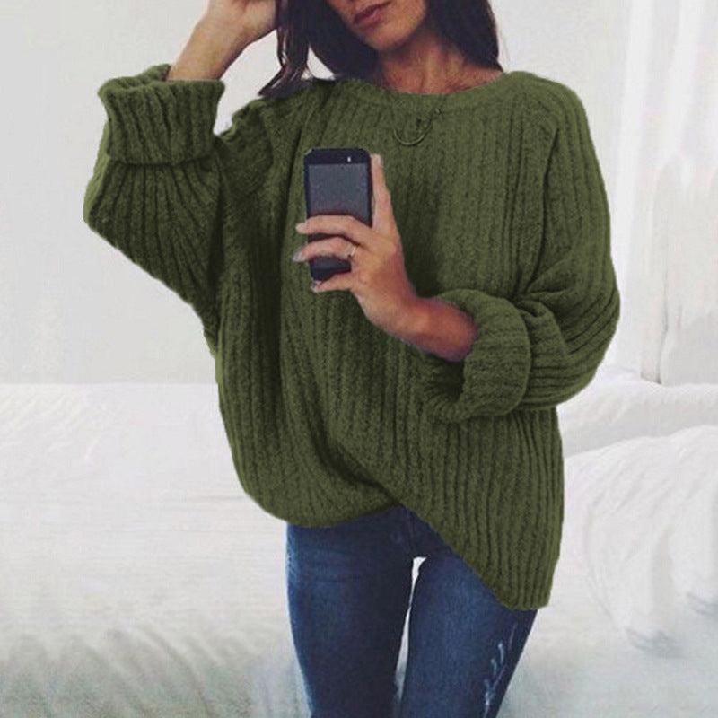 Damen Grobstrickpullover mit übergroßer Passform und strukturiertem Design Krohn-e