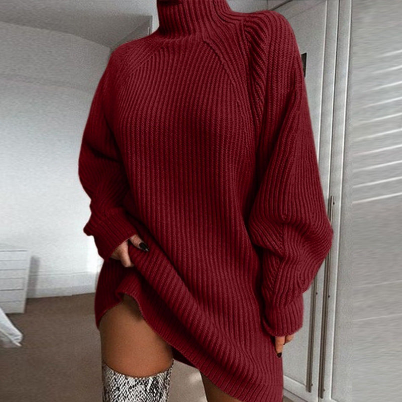 Damen Pullover mit hohem Kragen und Raglanärmeln Krohn-e