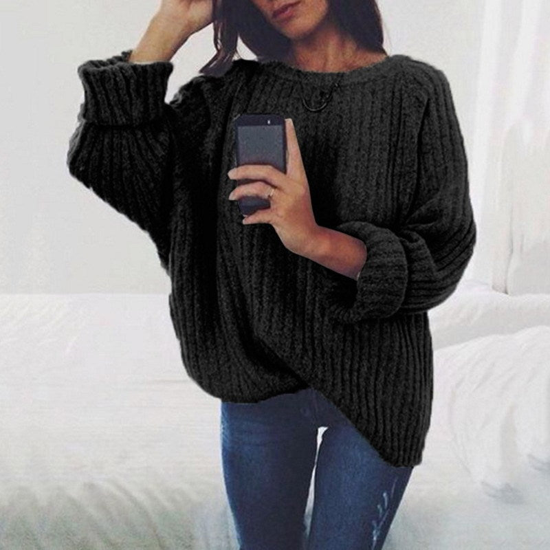 Damen Grobstrickpullover mit übergroßer Passform und strukturiertem Design Krohn-e