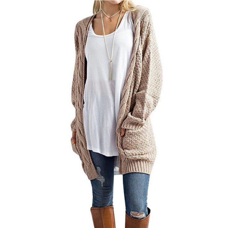 Damen Strickjacke in offener Form mit oversized Schnitt Krohn-e
