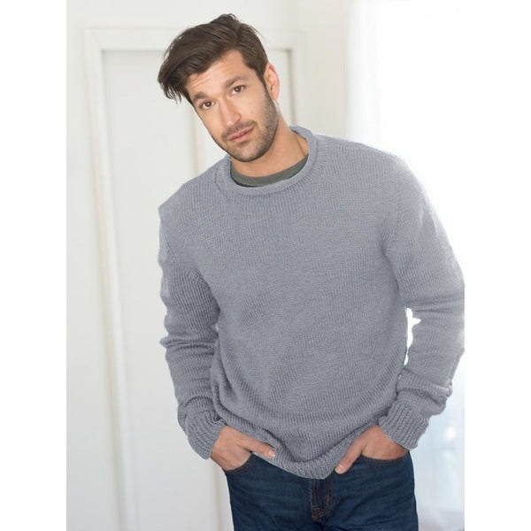Herren Grobstrickpullover mit Rundhalsausschnitt und strukturiertem Design Krohn-e