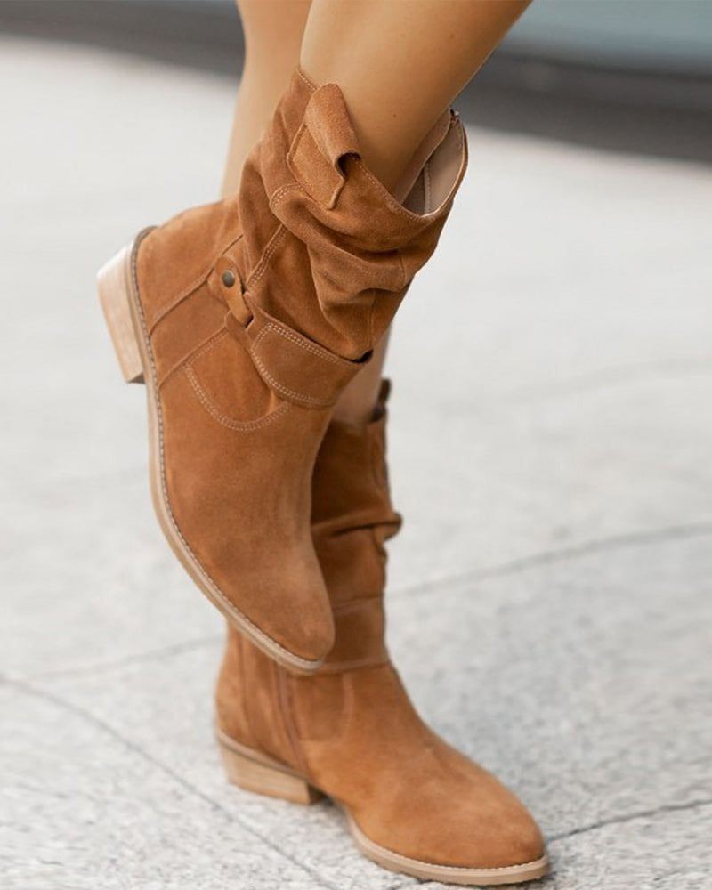 Krohn-e | Modische Stiefel mit Flachen Absätzen