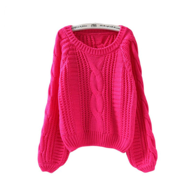 Damen Grobstrickpullover mit voluminösen Ärmeln und Zopfmuster Krohn-e