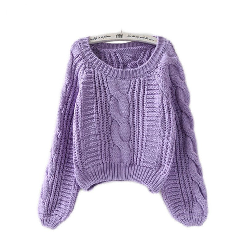Damen Grobstrickpullover mit voluminösen Ärmeln und Zopfmuster Krohn-e