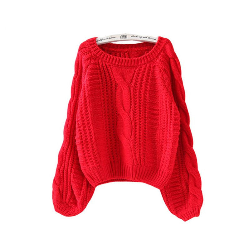 Damen Grobstrickpullover mit voluminösen Ärmeln und Zopfmuster Krohn-e