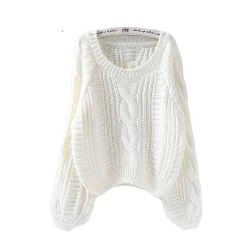 Damen Grobstrickpullover mit voluminösen Ärmeln und Zopfmuster Krohn-e
