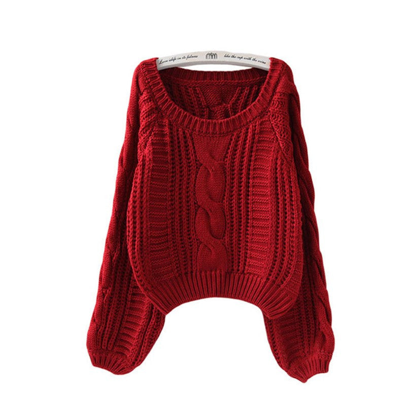 Damen Grobstrickpullover mit voluminösen Ärmeln und Zopfmuster Krohn-e