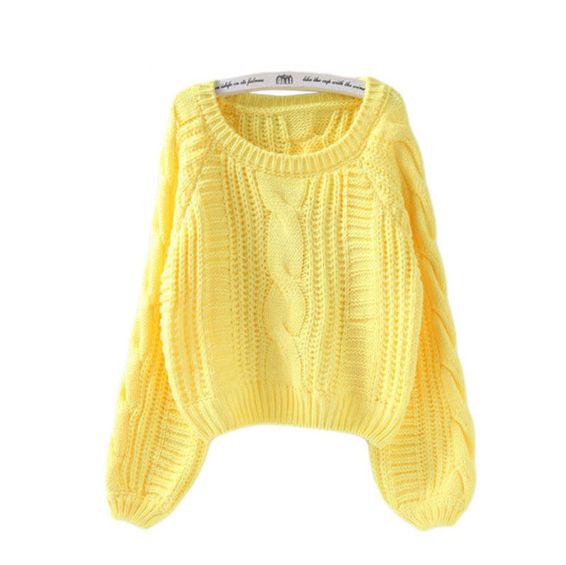 Damen Grobstrickpullover mit voluminösen Ärmeln und Zopfmuster Krohn-e