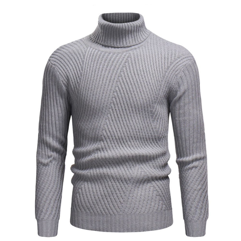 Herren Hochwertiger Rollkragenpullover im strukturierten Design Krohn-e