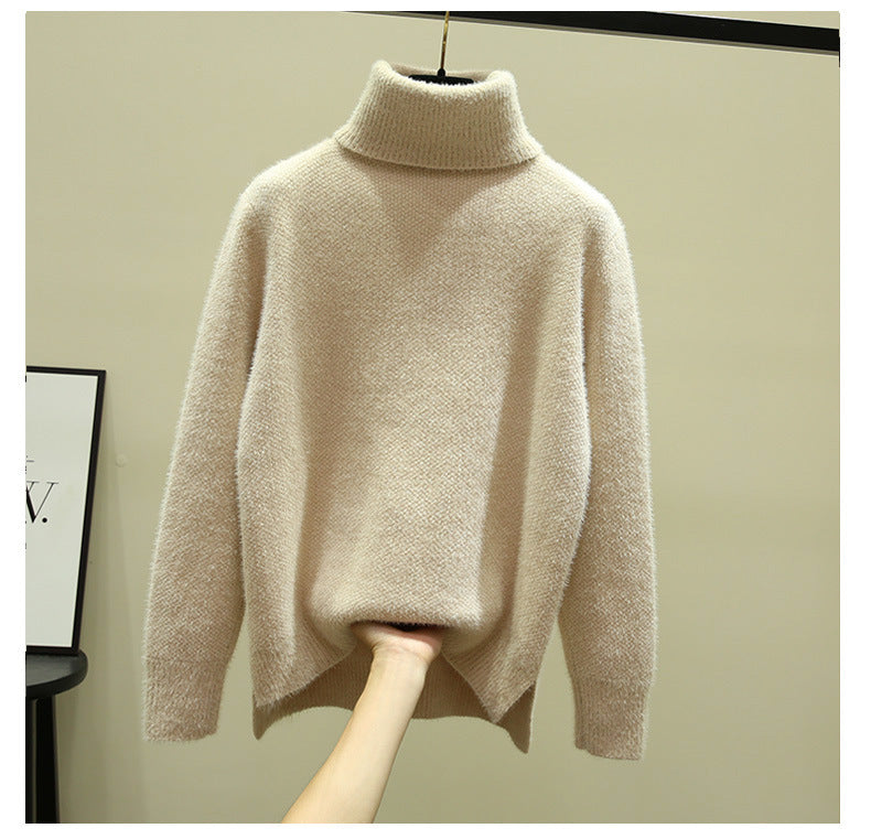 Damen Oversized Rollkragenpullover aus weichem Strick Krohn-e
