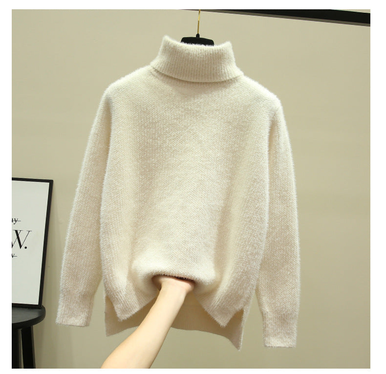 Damen Oversized Rollkragenpullover aus weichem Strick Krohn-e
