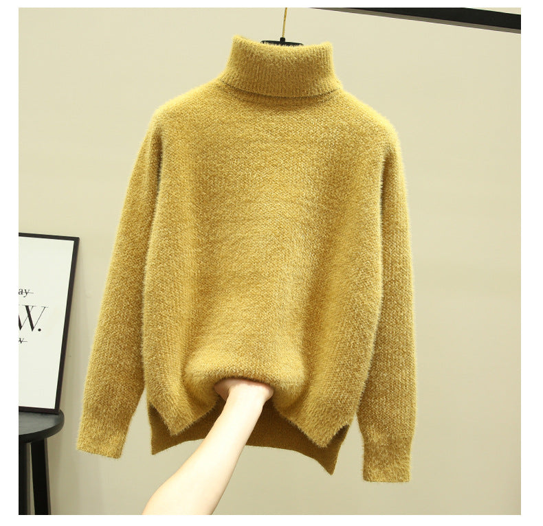 Damen Oversized Rollkragenpullover aus weichem Strick Krohn-e