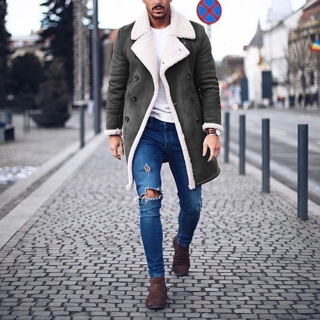 Herren Lammfellmantel mit luxuriösem Teddyfutter Krohn-e
