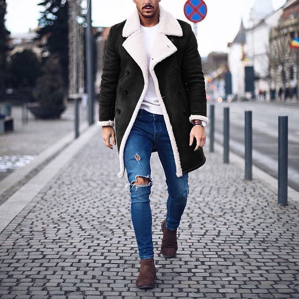 Herren Lammfellmantel mit luxuriösem Teddyfutter Krohn-e
