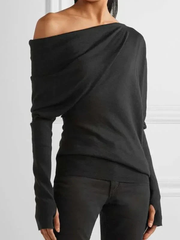 Damen Langarm-Shirt Schwarz von Yezara