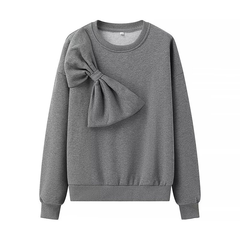 Fudus Damen Top mit Schleife, lässiger Schnitt