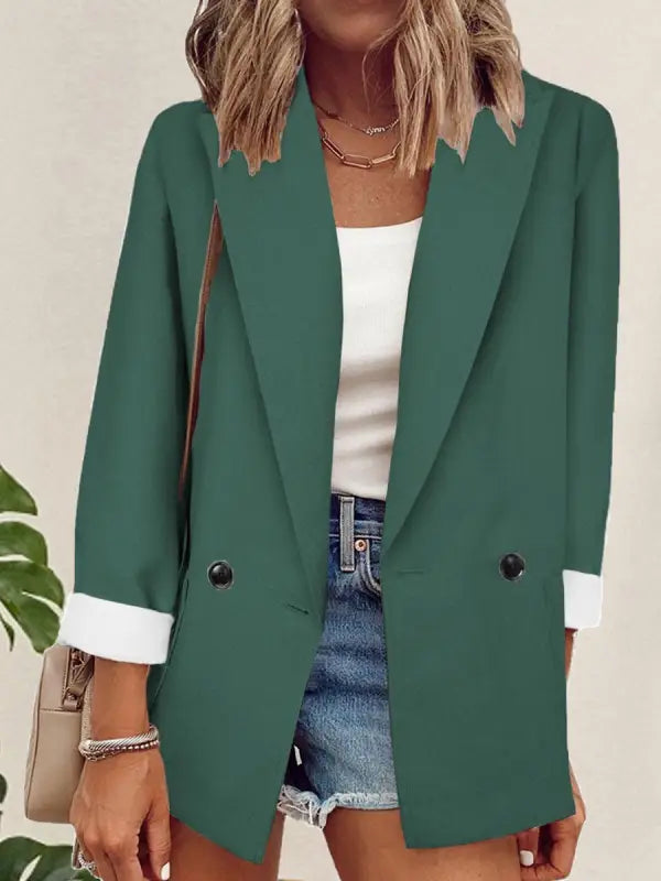 Einteiliger Blazer in einer Farbe