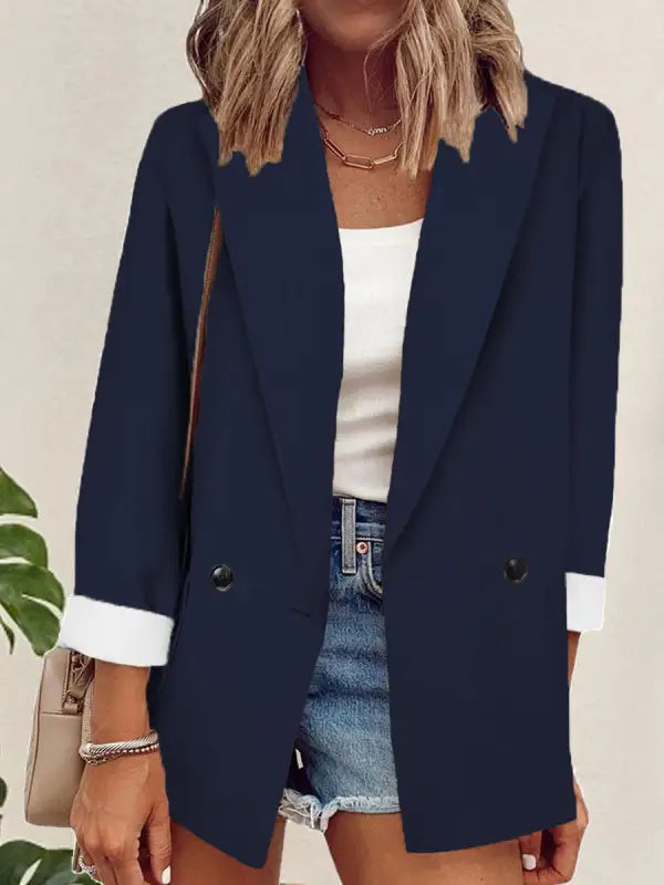 Einteiliger Blazer in einer Farbe