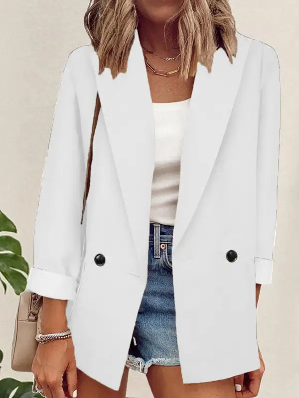 Einteiliger Blazer in einer Farbe