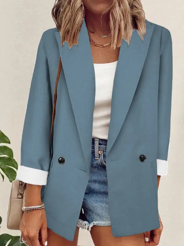 Einteiliger Blazer in einer Farbe