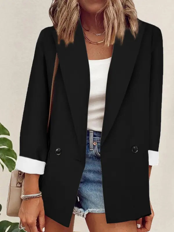 Einteiliger Blazer in einer Farbe