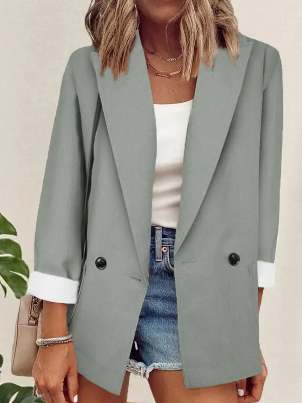 Einteiliger Blazer in einer Farbe